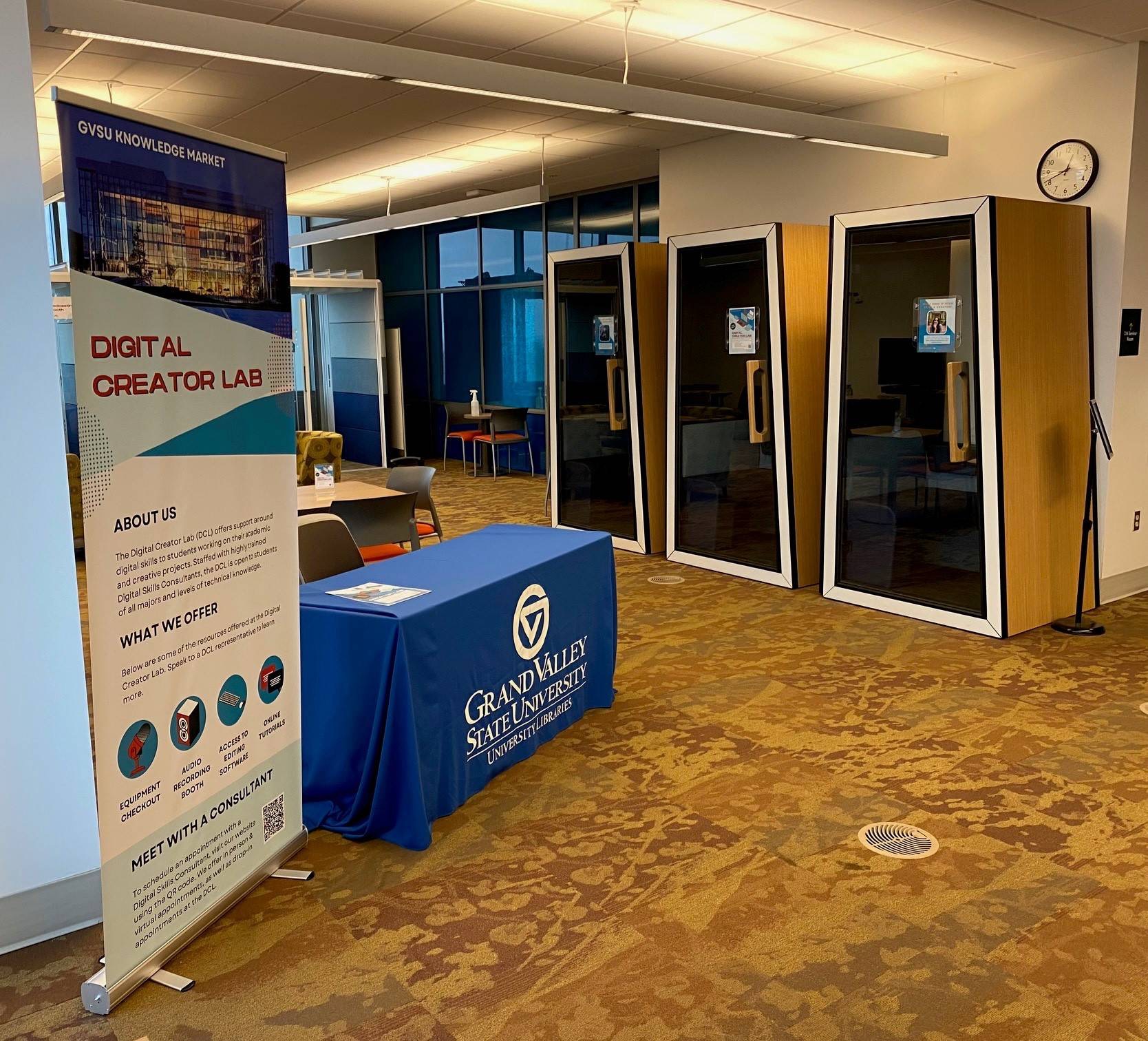 The Digital Creator Lab is on the second floor of the Mary Idema Pew Library